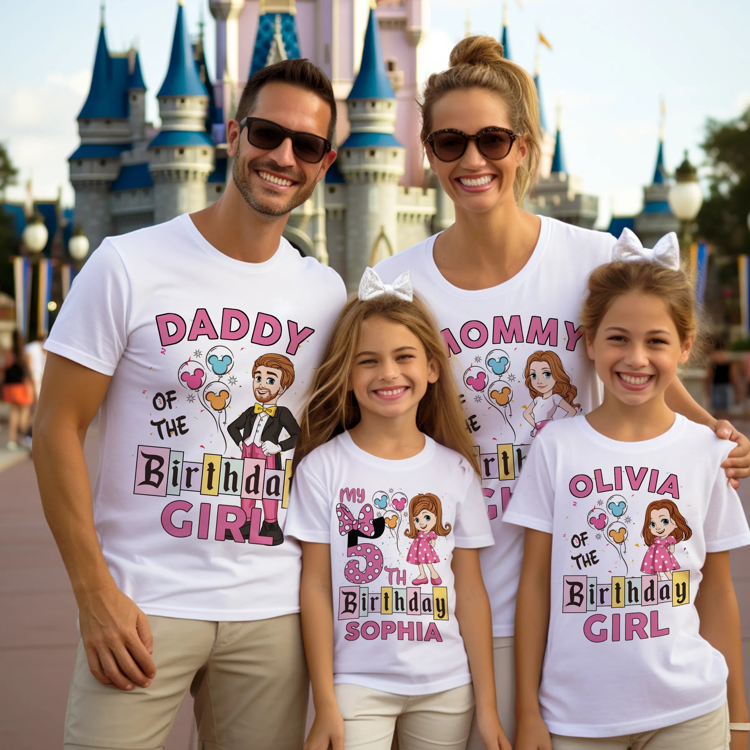 Personalized Set - Family Gifts - HAPPY BIRTHDAY | Family 2024 Shirts, Family Matching T-shirt, Custom holiday Family Shirts_1