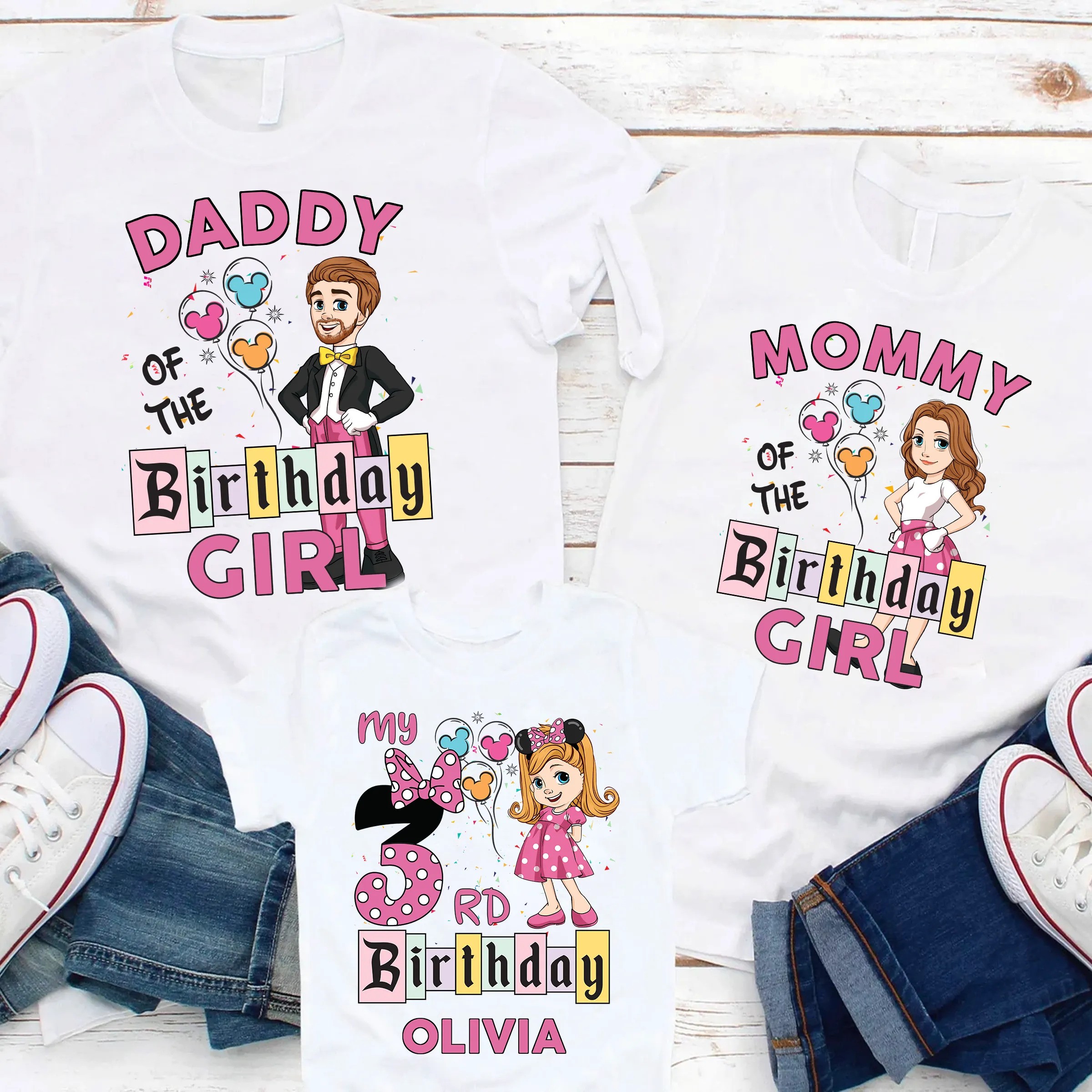 Personalized Set - Family Gifts - HAPPY BIRTHDAY | Family 2024 Shirts, Family Matching T-shirt, Custom holiday Family Shirts edit_3