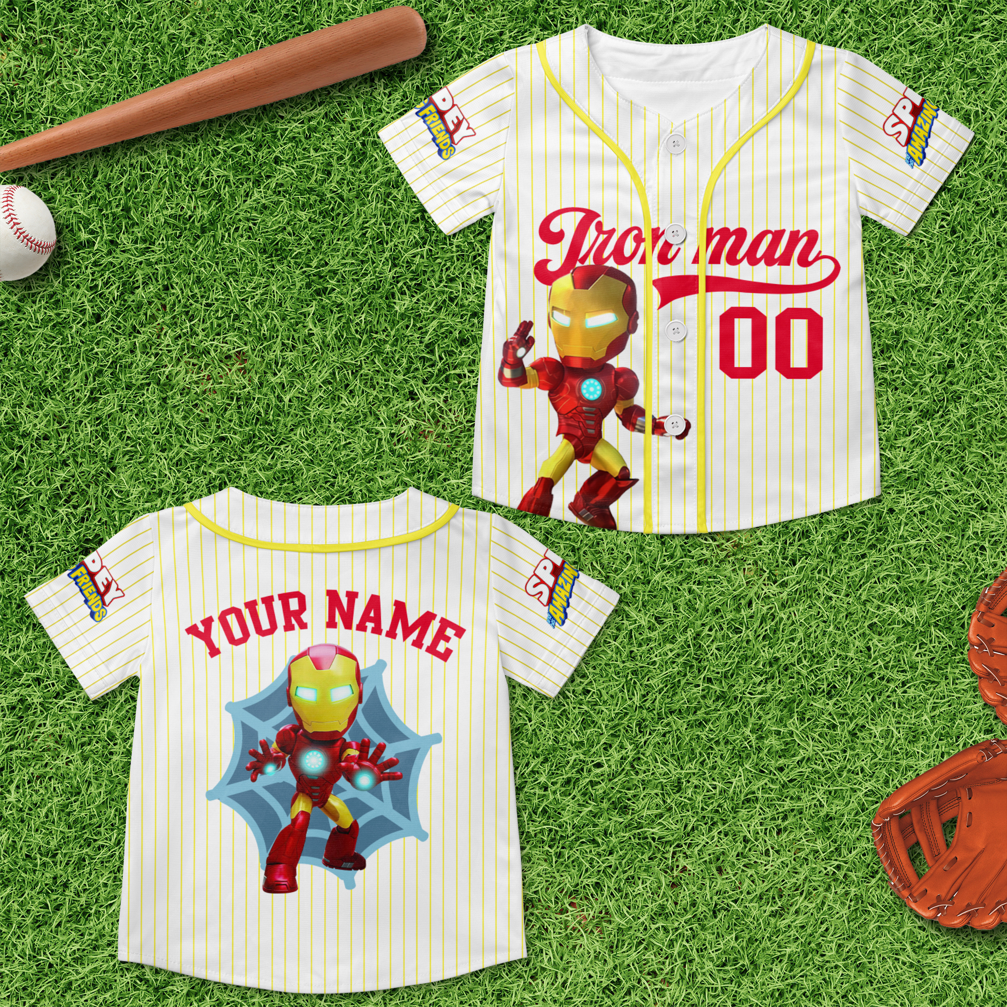 Personalized Set - Personalized Spidey and His Amazing Friends Baseball Jersey - Superhero Spidey Family Shirts (v3)_2