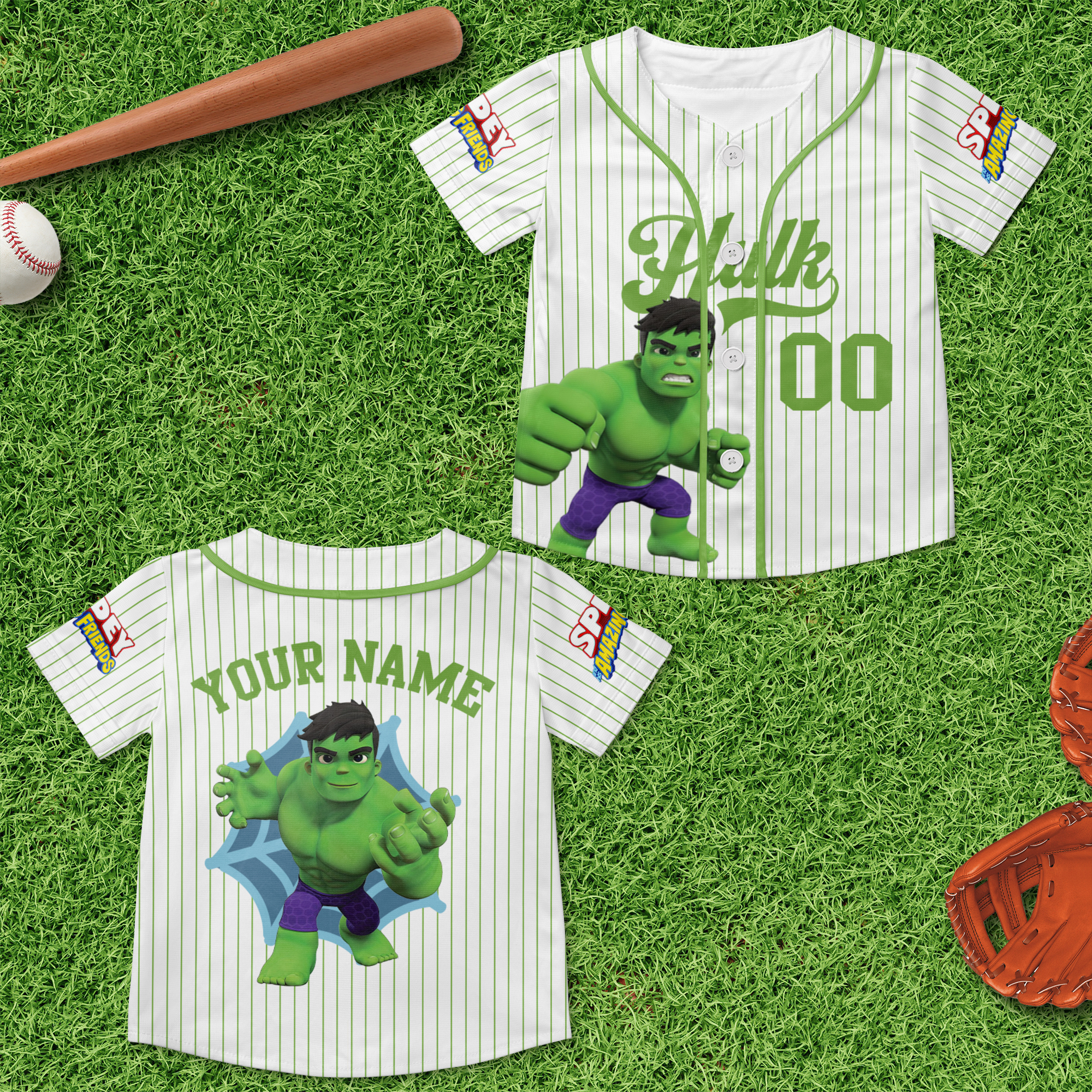 Personalized Set - Personalized Spidey and His Amazing Friends Baseball Jersey - Superhero Spidey Family Shirts (v3)_3